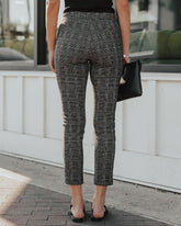 Raiden Pocketed High Rise Plaid Trousers Ins Street